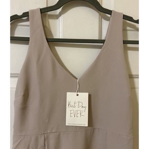 show me your mumu Morgan Gown Show Me The Ring Crepe Maxi Dress Sz M NEW *C9 - Picture 3 of 5